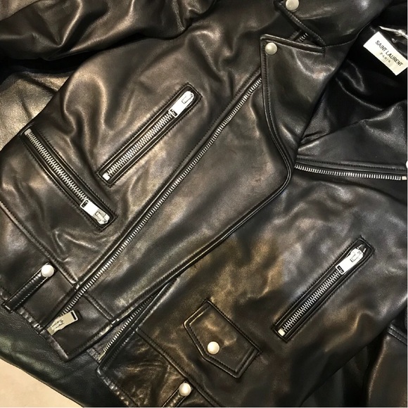 Saint Lauren leather jacket L01 motor - Picture 7 of 7